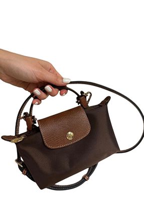 کیف دوشی قهوه ای زنانه چرم خالص Timeless - کد 863469483
