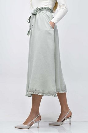 دامن سبز زنانه کتان birizmoda - کد 900575621