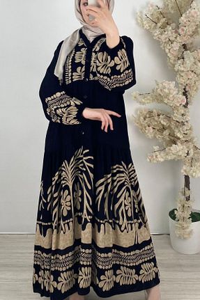 لباس سایز بزرگ مشکی زنانه رگولار Mercan - کد 901892599