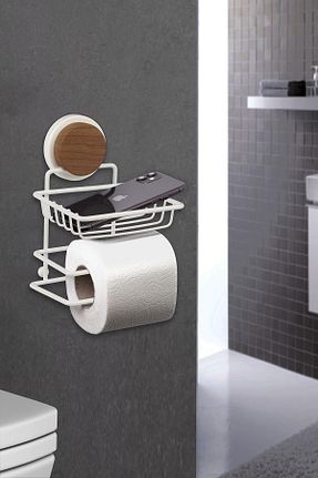 پایه دستمال توالت سفید فلزی Okyanus Home - کد 887242429