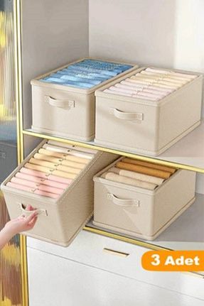 نظم دهنده کمد بژ پارچه She Berrak - کد 900577472