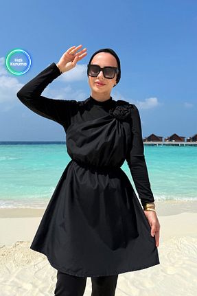 مایو حجاب مشکی زنانه ساده Ka Hijab - کد 821209745