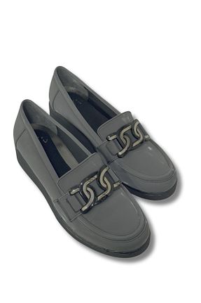 کفش پاشنه بلند پر طوسی زنانه پاشنه کوتاه (1 - 4 سانتی متر) casso - کد 900604010