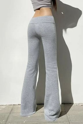 شلوار کرمگن طوسی زنانه اسلیم فیت Köstebek - کد 900622617