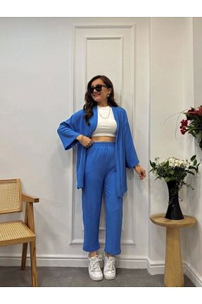 ست بالاتنه و پائین تنه رنگی زنانه بافتنی fevien - کد 900629358