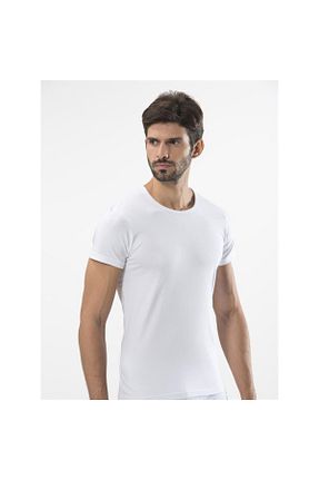 تیشرت سفید مردانه رگولار Türen - کد 143274377