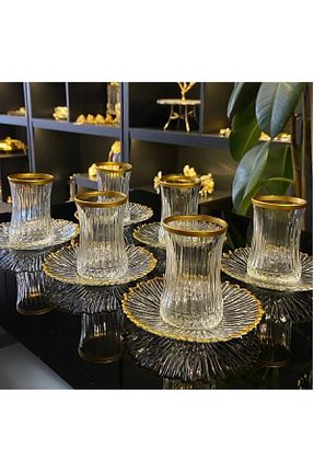 فنجان چای طلائی شیشه Paşabahçe - کد 365881417