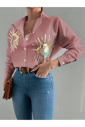 پیراهن صورتی زنانه اورسایز Basko fashion - کد 900627195