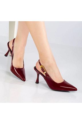 کفش استایلیتو زرشکی پاشنه نازک Demashoes - کد 900631929