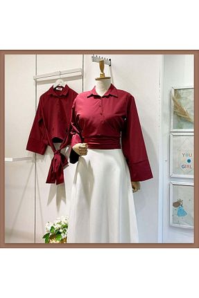 پیراهن زرشکی زنانه Fitted Faya Boutique - کد 900612779
