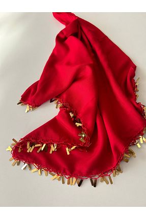 روسری قرمز پنبه ای Sümeyye çeyiz - کد 900628772