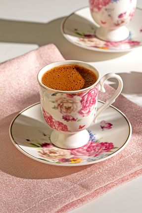 فنجان قهوه سفید 6 نفره Nehir - کد 900635329
