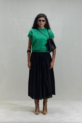 دامن مشکی زنانه بافتنی Suud Collection - کد 845313808