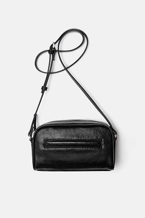 کیف دوشی مشکی زنانه پلی اورتان Pull & Bear - کد 900639367