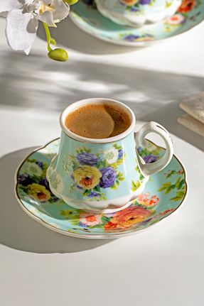 فنجان قهوه سفید 6 نفره Nehir - کد 900635312