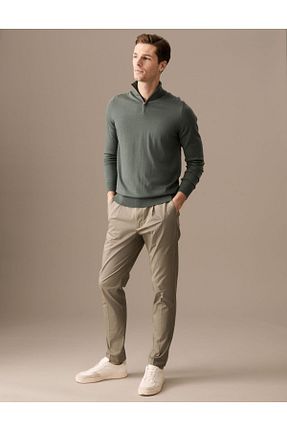 شلوار سبز مردانه الاستین Marks & Spencer - کد 753703275