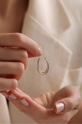 گوشواره طلا طلائی زنانه 14 عیار Tufanlar Kuyumculuk - کد 901930405