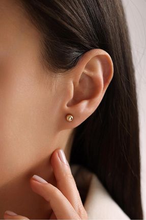 گوشواره طلا طلائی زنانه 14 عیار Tufanlar Kuyumculuk - کد 901932089
