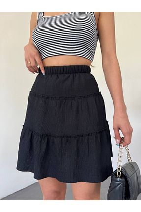 دامن مشکی زنانه پارچه KOCAK MODA - کد 900646117