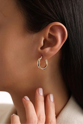 گوشواره طلا طلائی زنانه 14 عیار Tufanlar Kuyumculuk - کد 901930424