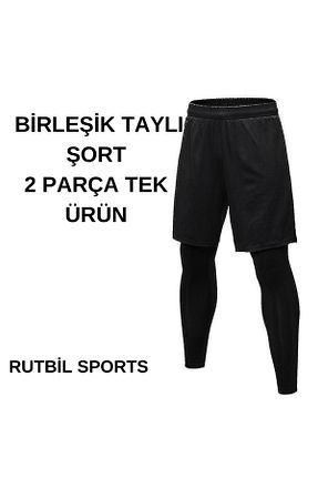 پوشاک گرمکن و زیر مشکی زنانه پلی اورتان RUTBİL SPORTS - کد 901929693