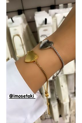 دستبند استیل (فولاد) زنانه استیل (فولاد) İMOSE TAKI - کد 891107949