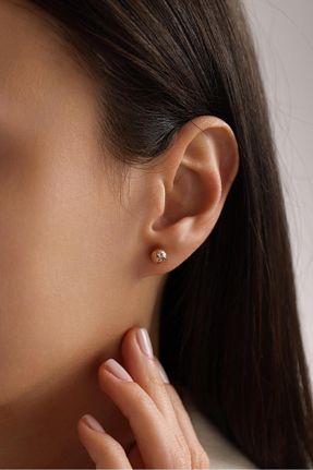 گوشواره طلا طلائی زنانه 14 عیار Tufanlar Kuyumculuk - کد 901931941