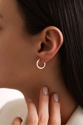 گوشواره طلا طلائی زنانه 14 عیار Tufanlar Kuyumculuk - کد 901930412