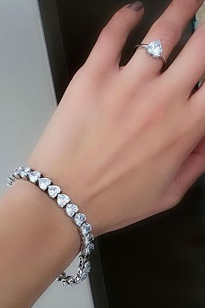 دستبند نقره زنانه 925 عیار OSESHOP - کد 900664293