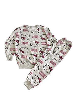 ست بالاتنه و پائین تنه طوسی بچه گانه بافتنی Arya Nisa Kids - کد 900664959