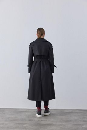 ترنچکت مشکی زنانه Merve Gültekin - کد 901945646