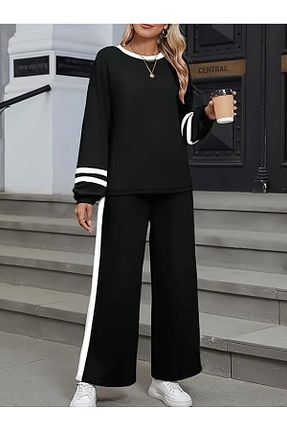 ست بالاتنه و پائین تنه رنگی زنانه بافتنی Moda Monisa - کد 900229039