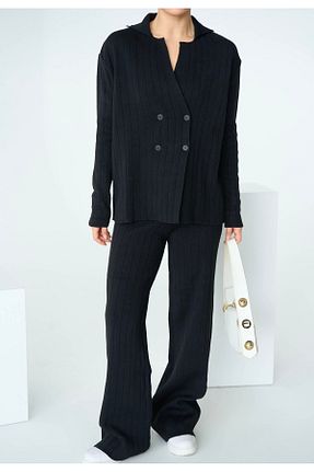 ست بالاتنه و پائین تنه مشکی زنانه تریکو Butik - کد 900684635