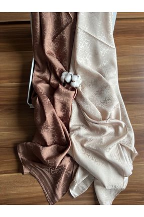 شال بژ زنانه ابریشم VaVscarfs - کد 900816886