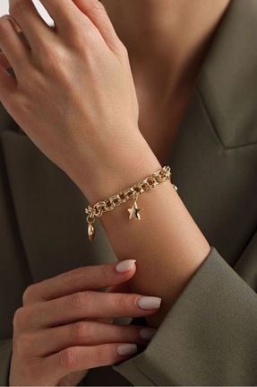 دستبند طلا رنگی زنانه 14 عیار Sembol Gold - کد 902026203