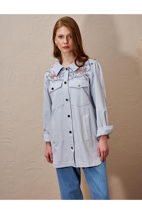 کت آبی زنانه رگولار Kayra - کد 903524192