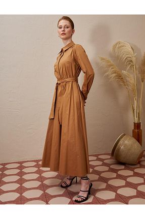 لباس حجاب قهوه ای زنانه رگولار Kayra - کد 902497067