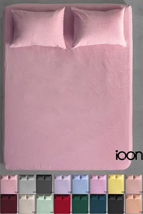 ست ملحفه تکنفره صورتی پنبه ای İQON - کد 900770543