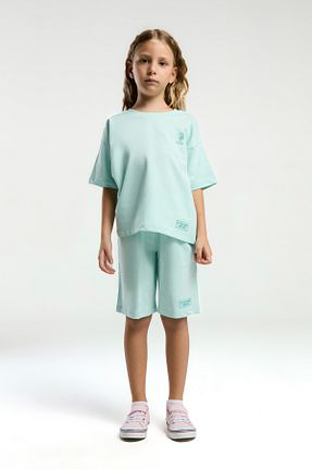 ست بالاتنه و پائین تنه فیروزه ای بچه گانه بافتنی U.S. Polo Assn. - کد 902044467