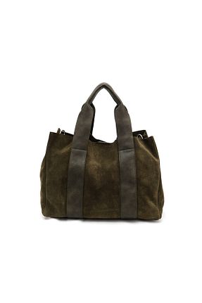 کیف دوشی خاکی زنانه چرم خالص Alessia Bag - کد 900772323