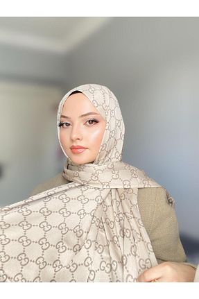شال بژ زنانه کشمیر Mira İpek - کد 900791473