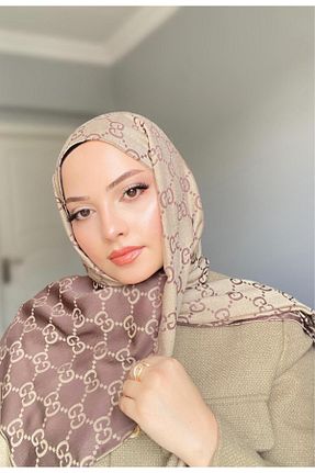 شال قهوه ای زنانه کشمیر Mira İpek - کد 881930471