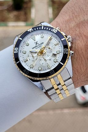 ساعت مچی طلائی مردانه 45 میلی متر Daniel Klein - کد 900811479