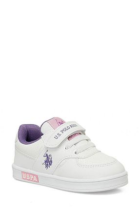 کفش اسنیکر سفید بچه گانه بند دار U.S. Polo Assn. - کد 894018415