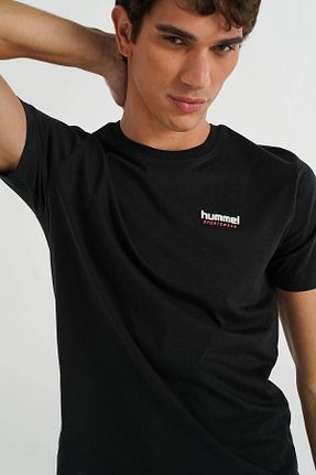 تیشرت مشکی مردانه یقه دوچرخه hummel - کد 895058271