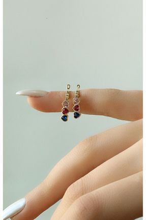 گوشواره طلا طلائی زنانه 14 عیار Kuyumcum - کد 902058610