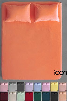 ست ملحفه تکنفره نارنجی پنبه ای İQON - کد 900834239