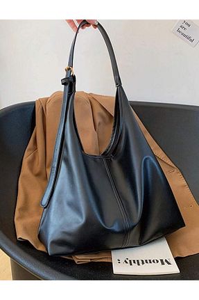 کیف دوشی مشکی زنانه چرم مصنوعی DEZ STORE - کد 897651300