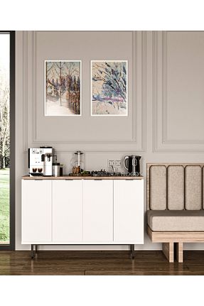 کابینت چند منظوره سفید Suntalam DEWOODY - کد 897936926