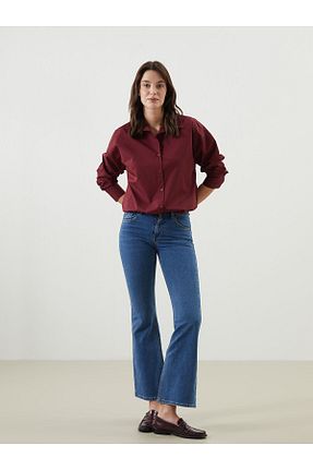 شلوار جین آبی زنانه پاچه گشاد LC Waikiki - کد 902071894